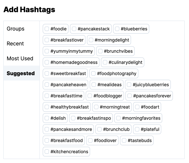 Discover hashtags and get AI suggestions.